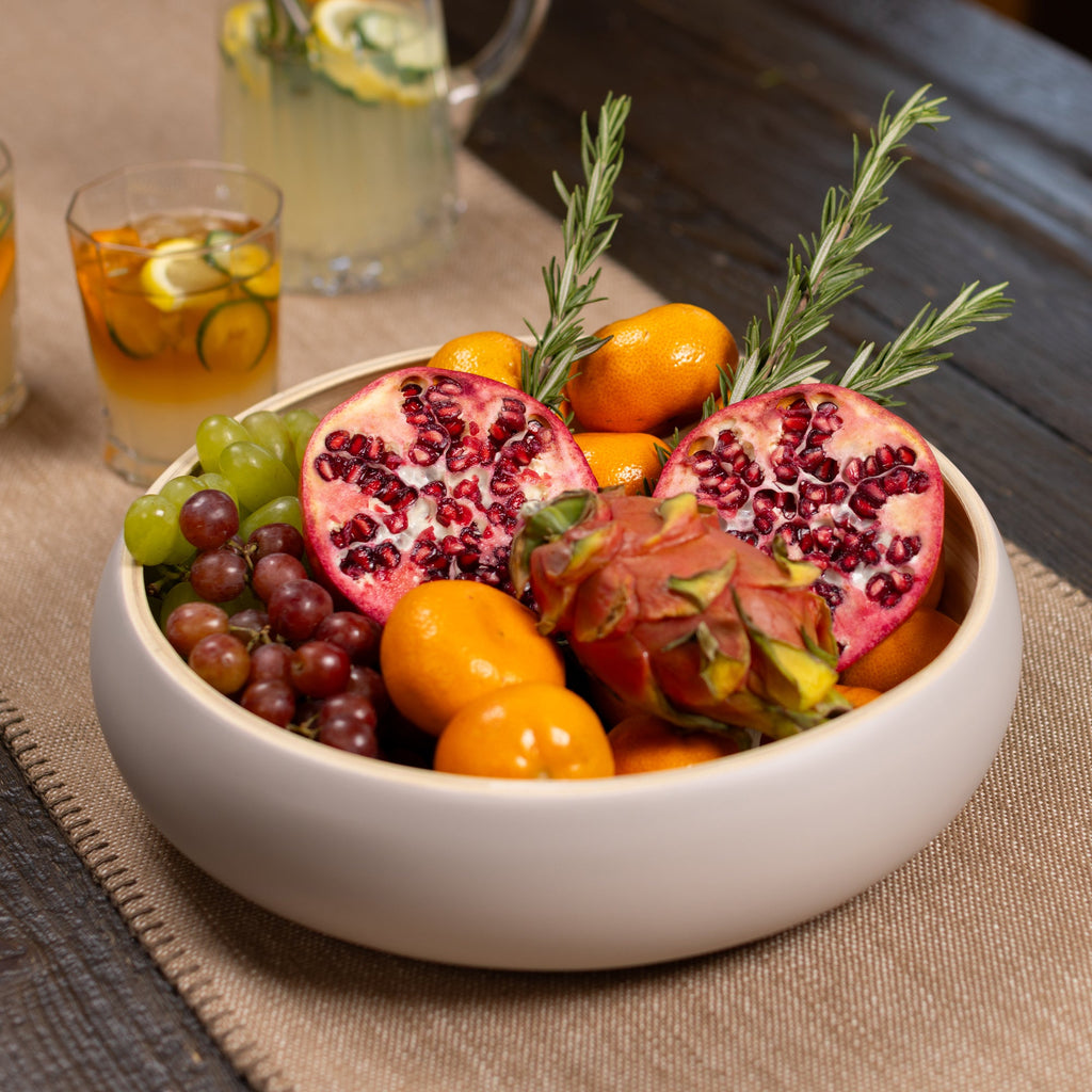 Lexa Bamboo Fruit Bowl, 12 Inch