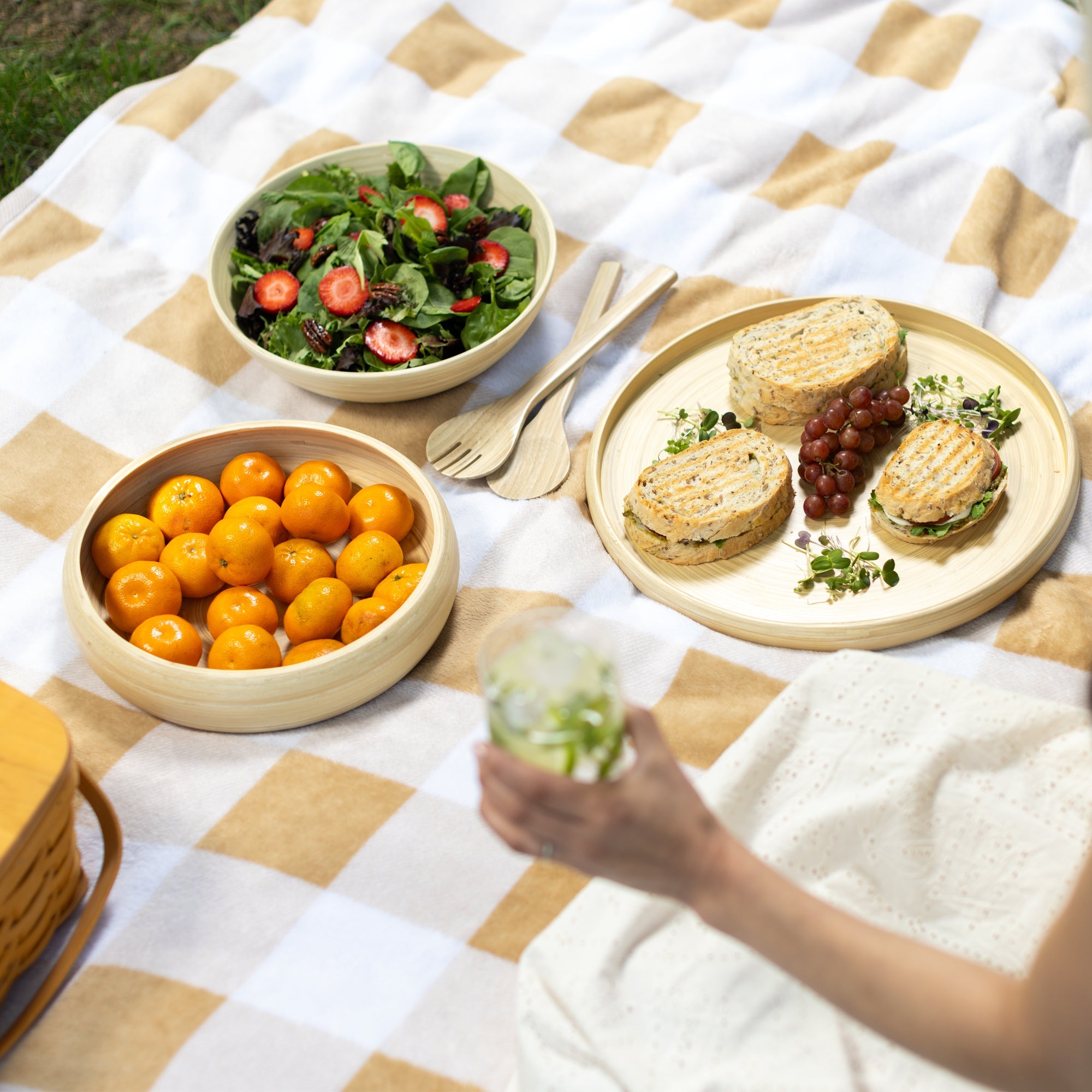 Lexa Bamboo Fruit Bowl, 12 Inch