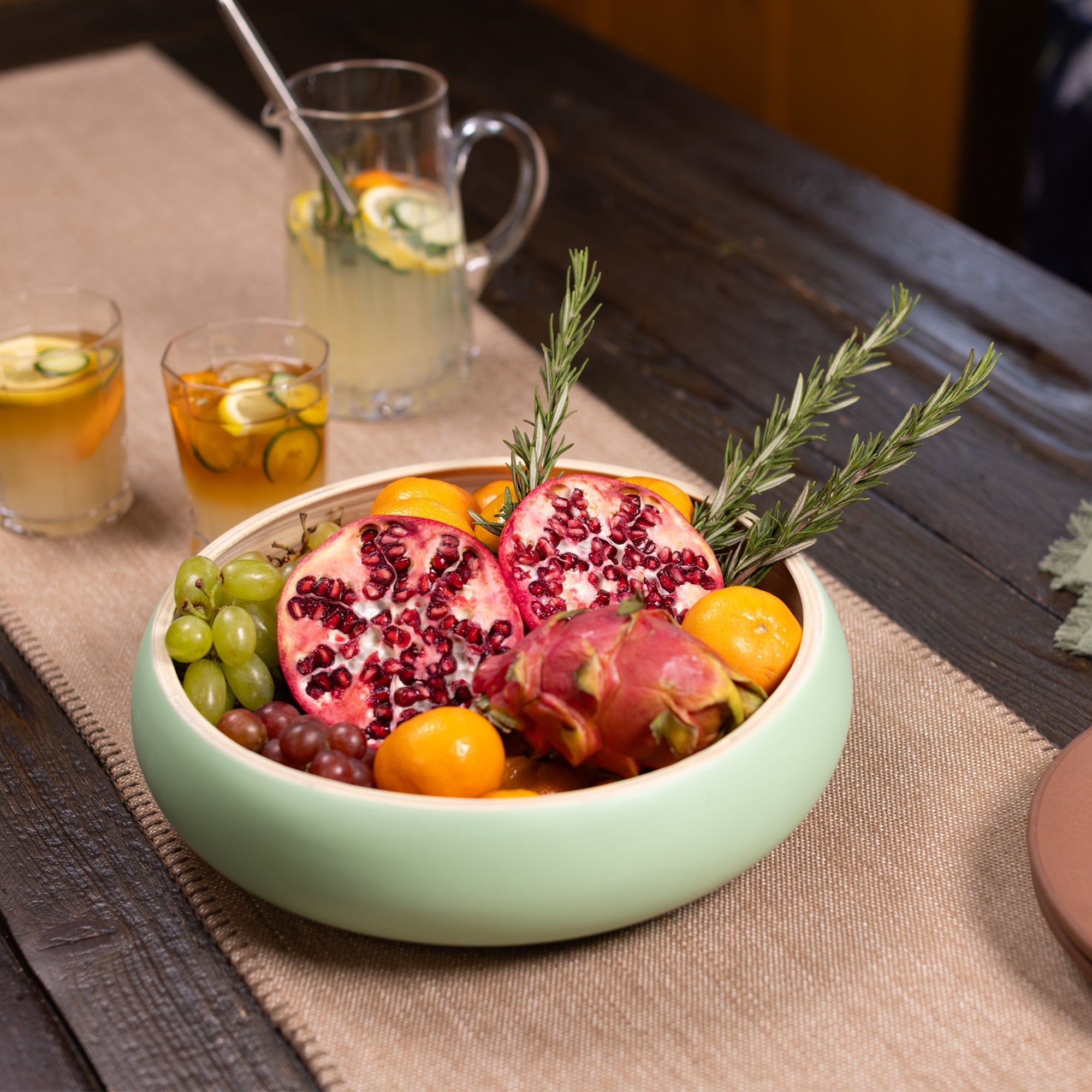 Lexa Bamboo Fruit Bowl, 12 Inch