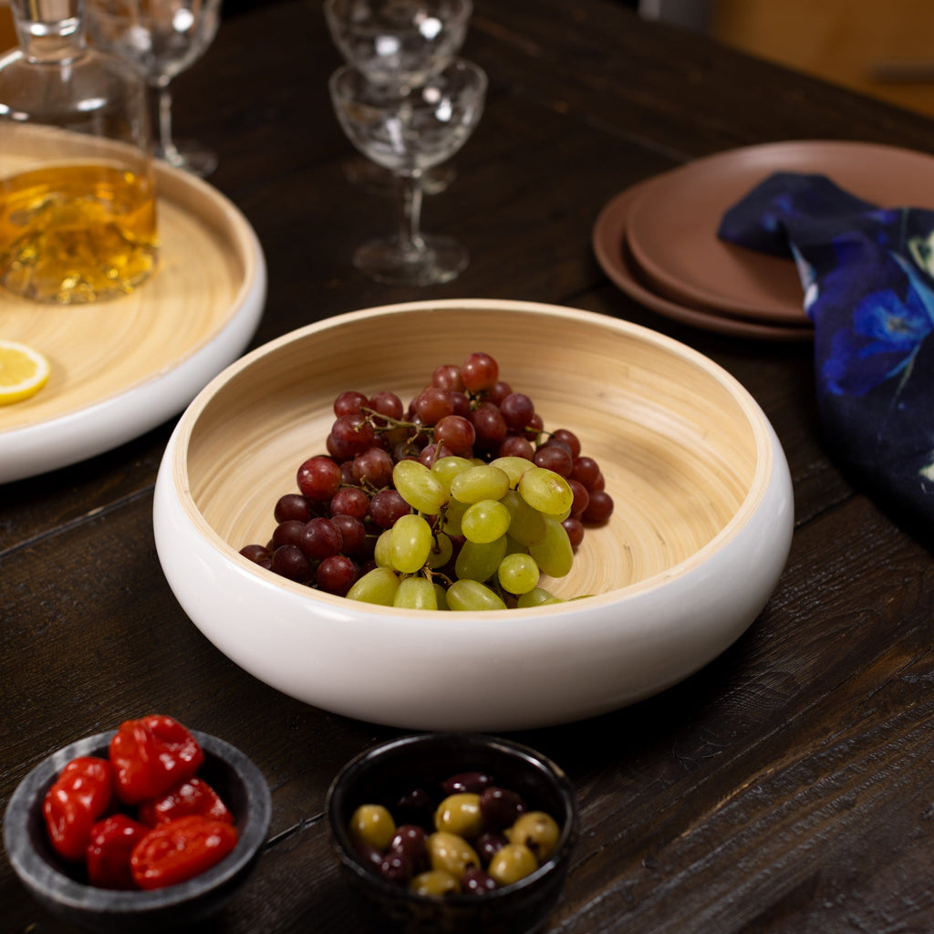 Lexa Bamboo Fruit Bowl, 12 Inch