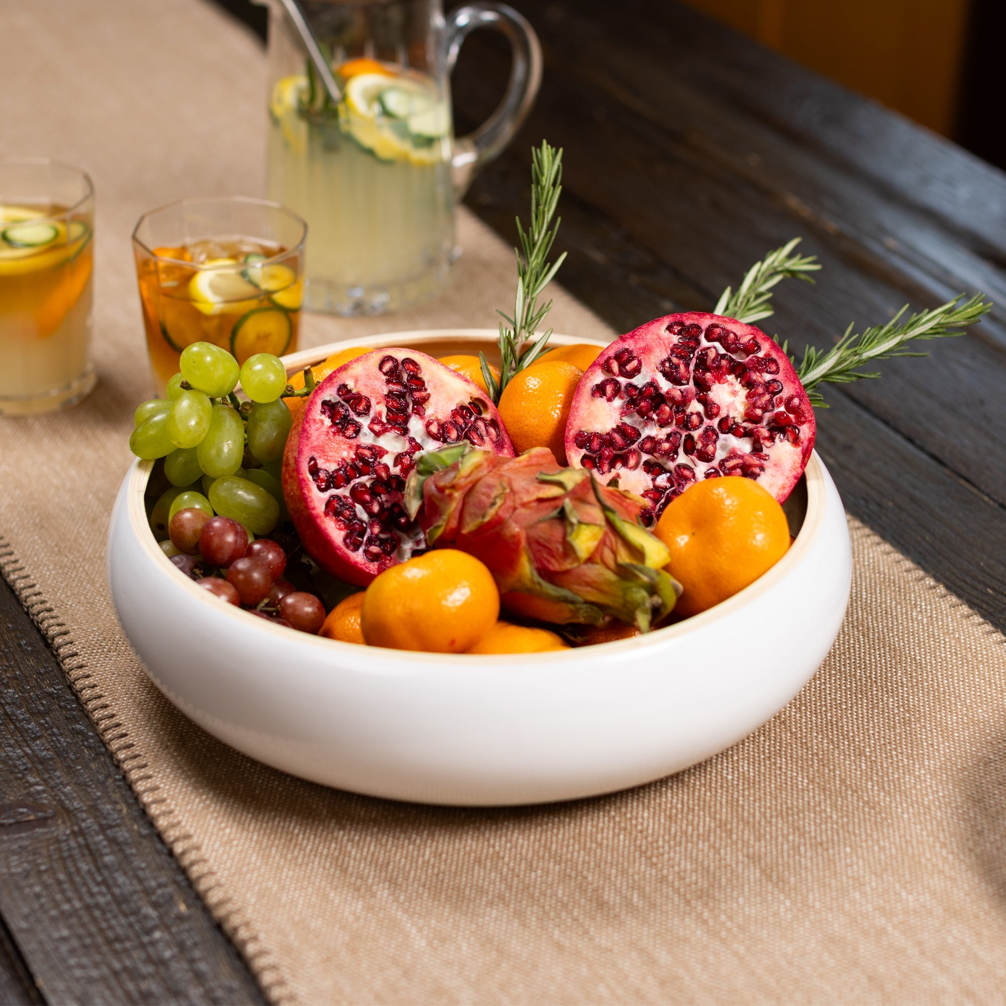 Lexa Bamboo Fruit Bowl, 12 Inch