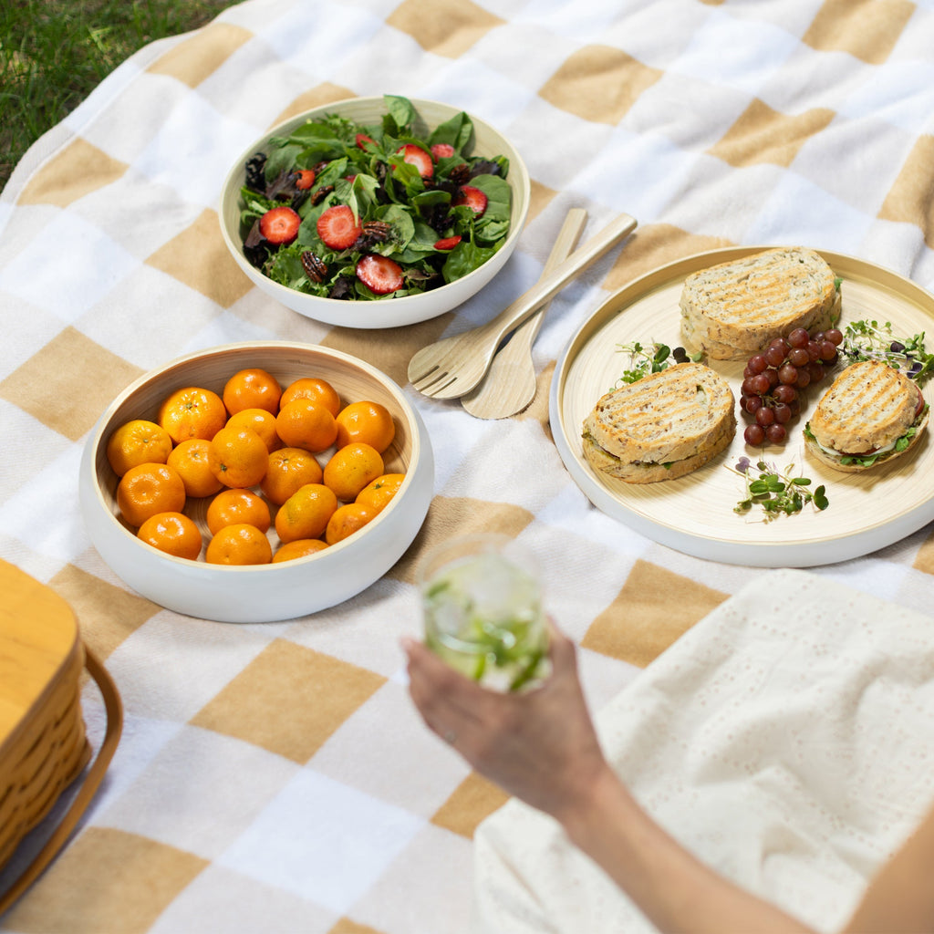Lexa Bamboo Fruit Bowl, 12 Inch