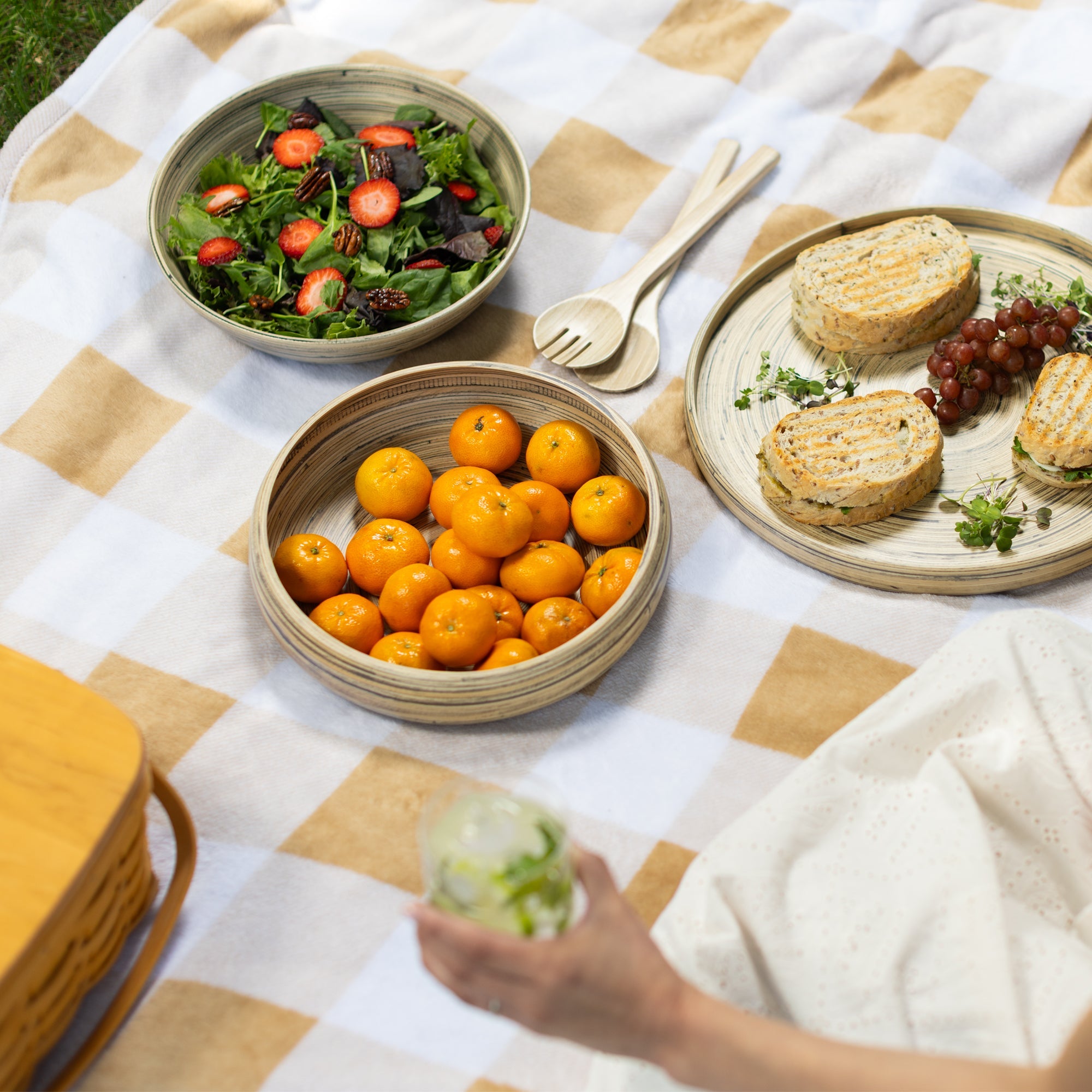 Lexa Bamboo Salad Bowl, 12 Inch
