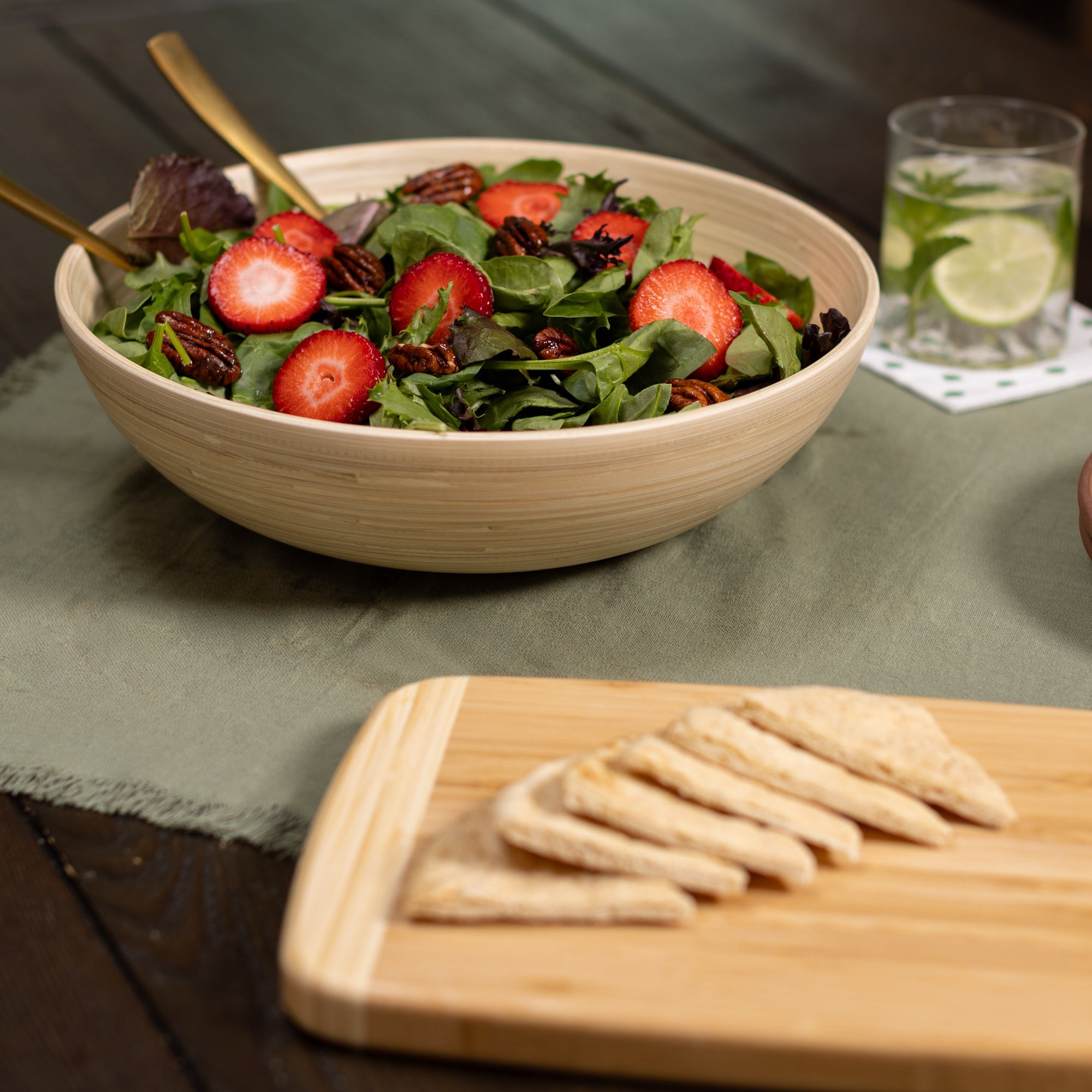 Lexa Bamboo Salad Bowl, 12 Inch