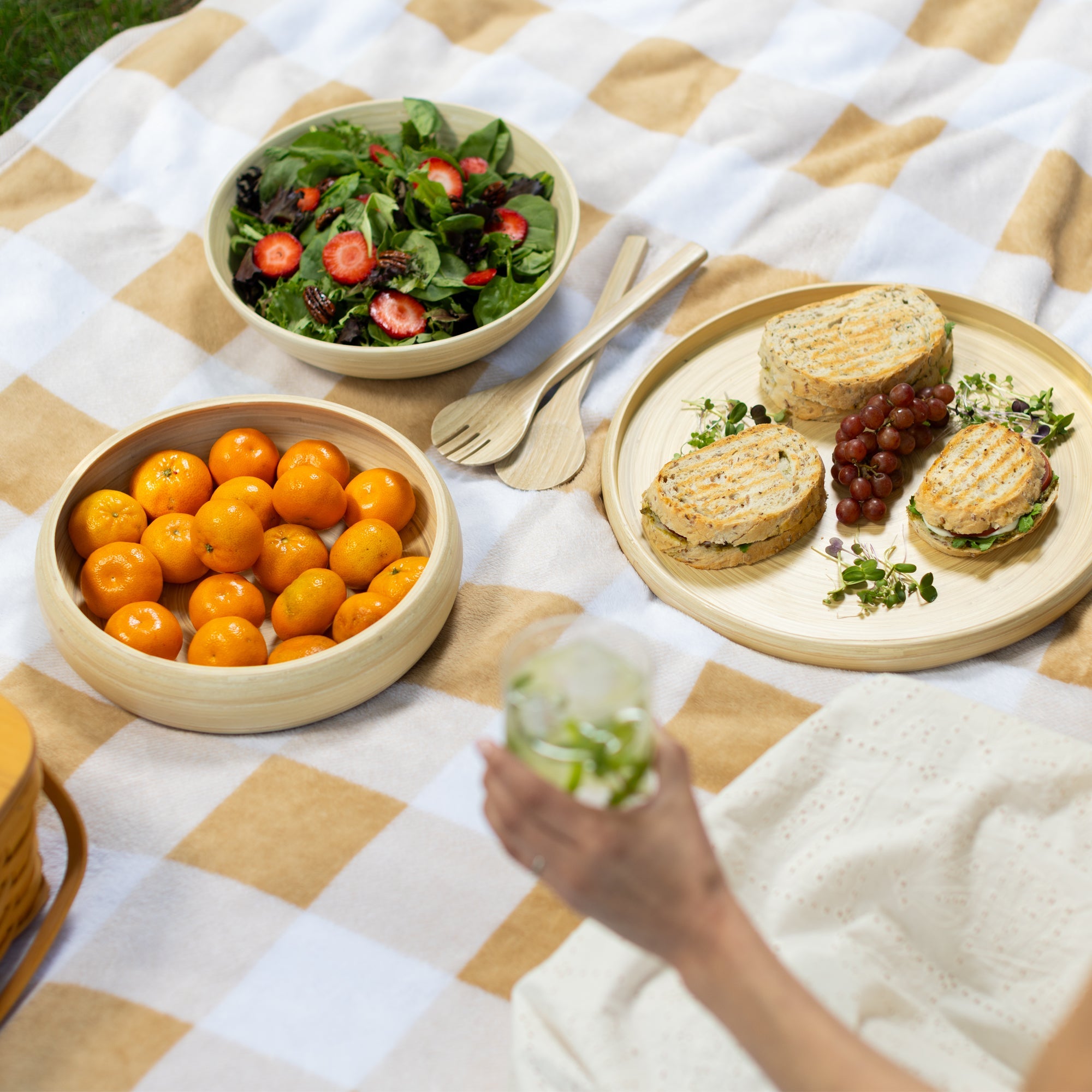Lexa Bamboo Salad Bowl, 12 Inch