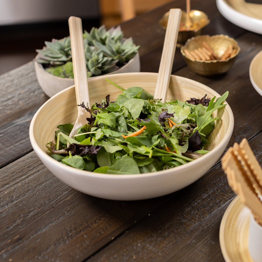 Lexa Bamboo Salad Bowl, 12 Inch