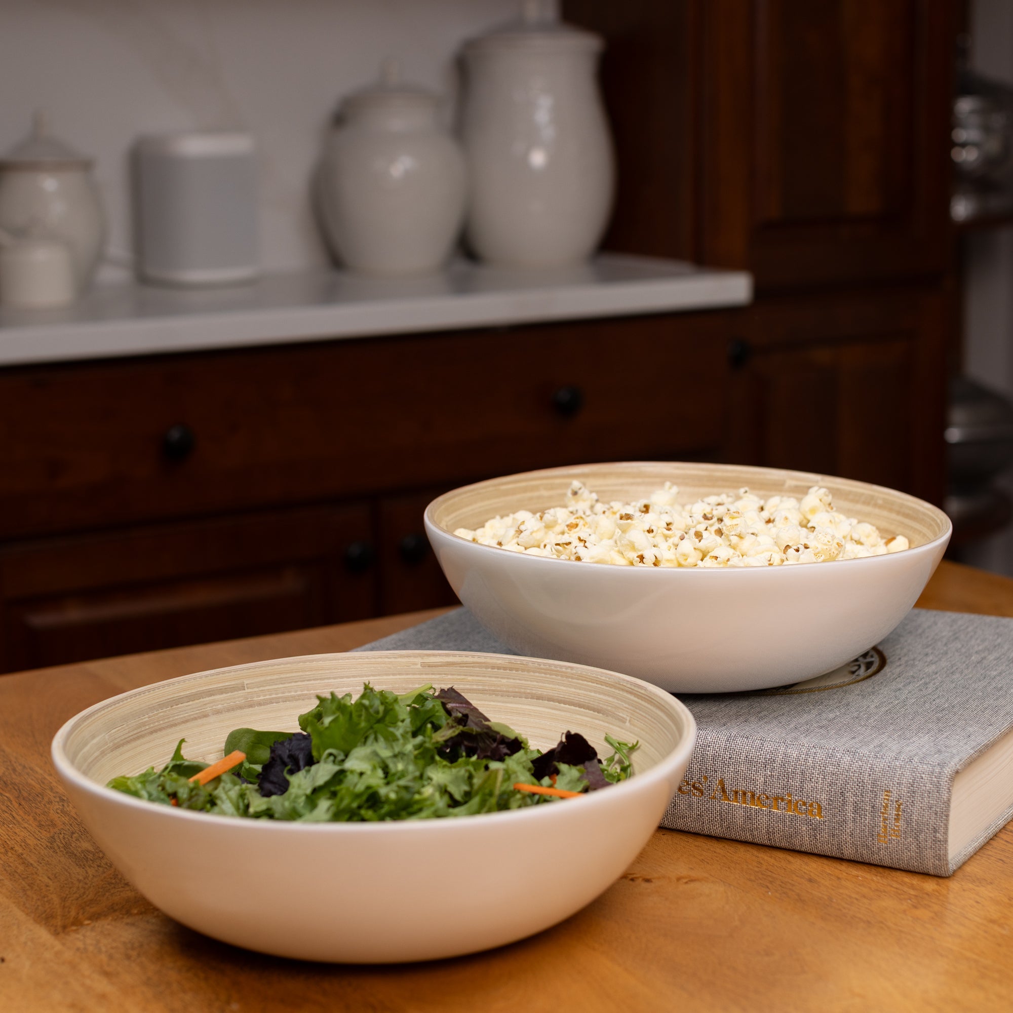 Lexa Bamboo Salad Bowl Set, 12 Inch