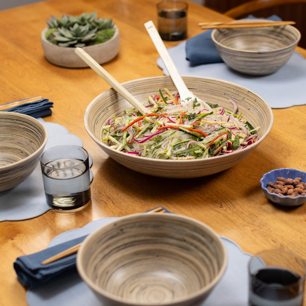Lexa Bamboo Salad Bowl, 14 Inch