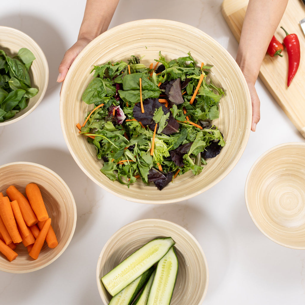 Lexa Bamboo Salad Bowl, 14 Inch