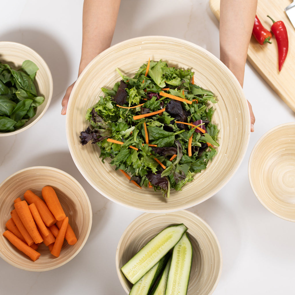 Lexa Bamboo Salad Bowl, 14 Inch