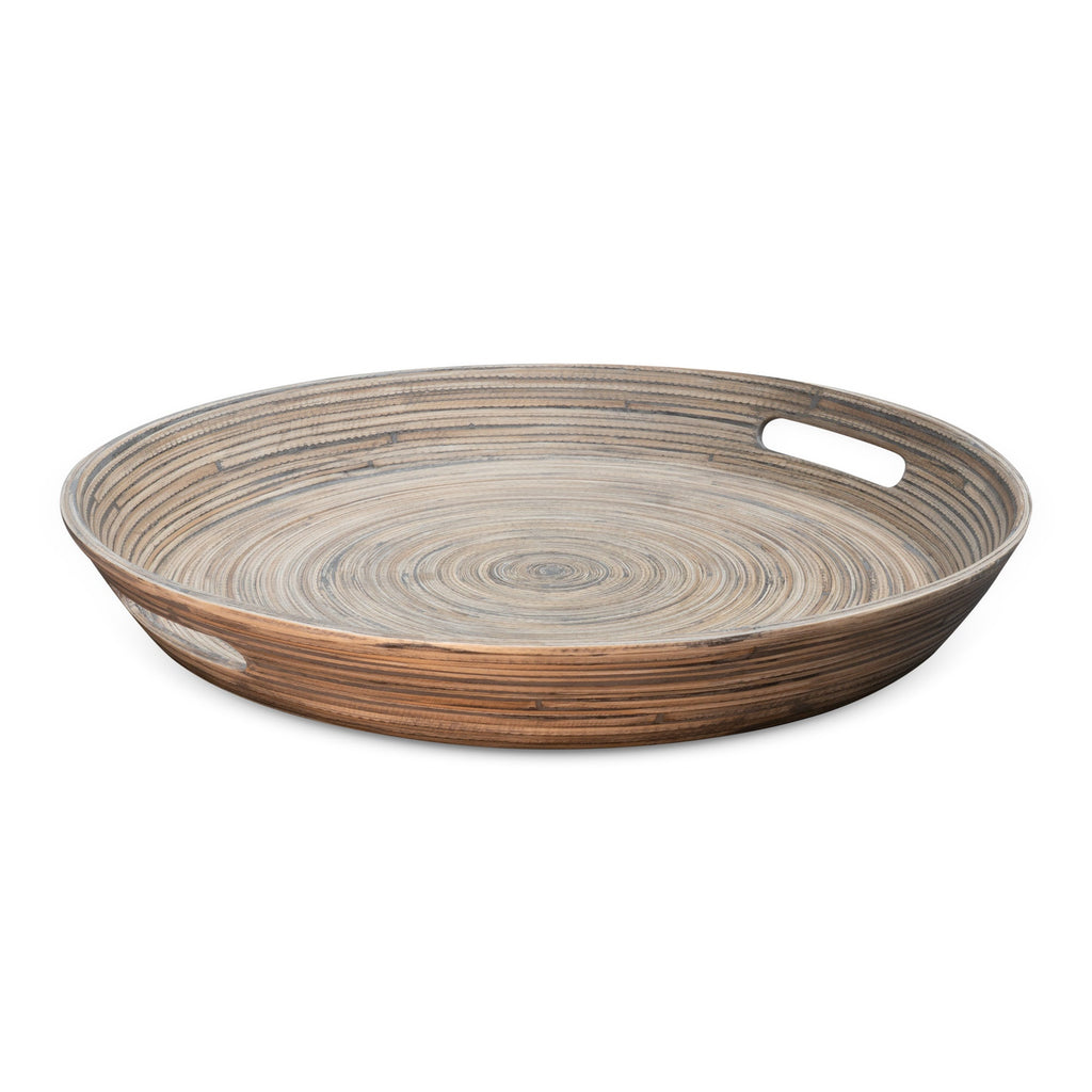 Lexa Bamboo Serving Tray w/ Handles, 16 Inch