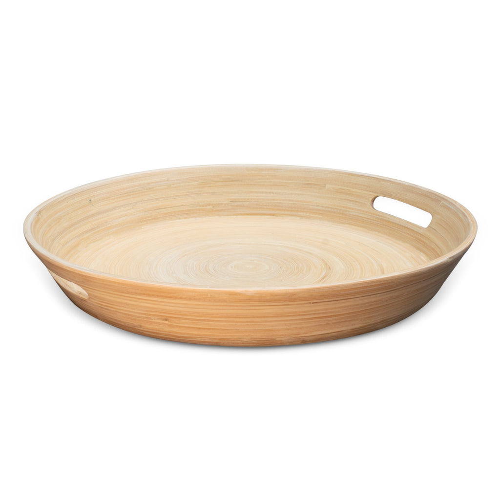 Lexa Bamboo Serving Tray w/ Handles, 16 Inch