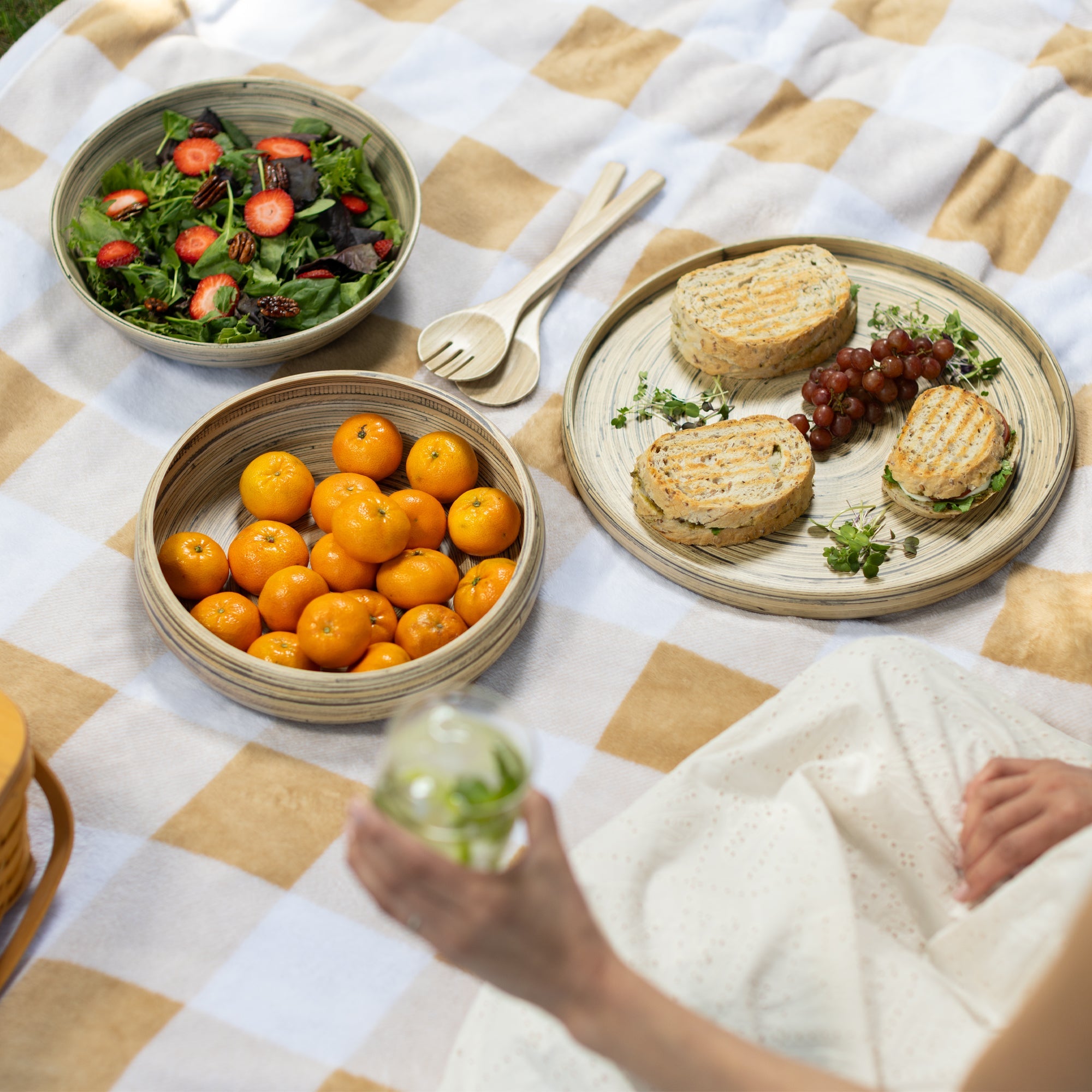 Lexa Bamboo Serving Tray, 16 Inch