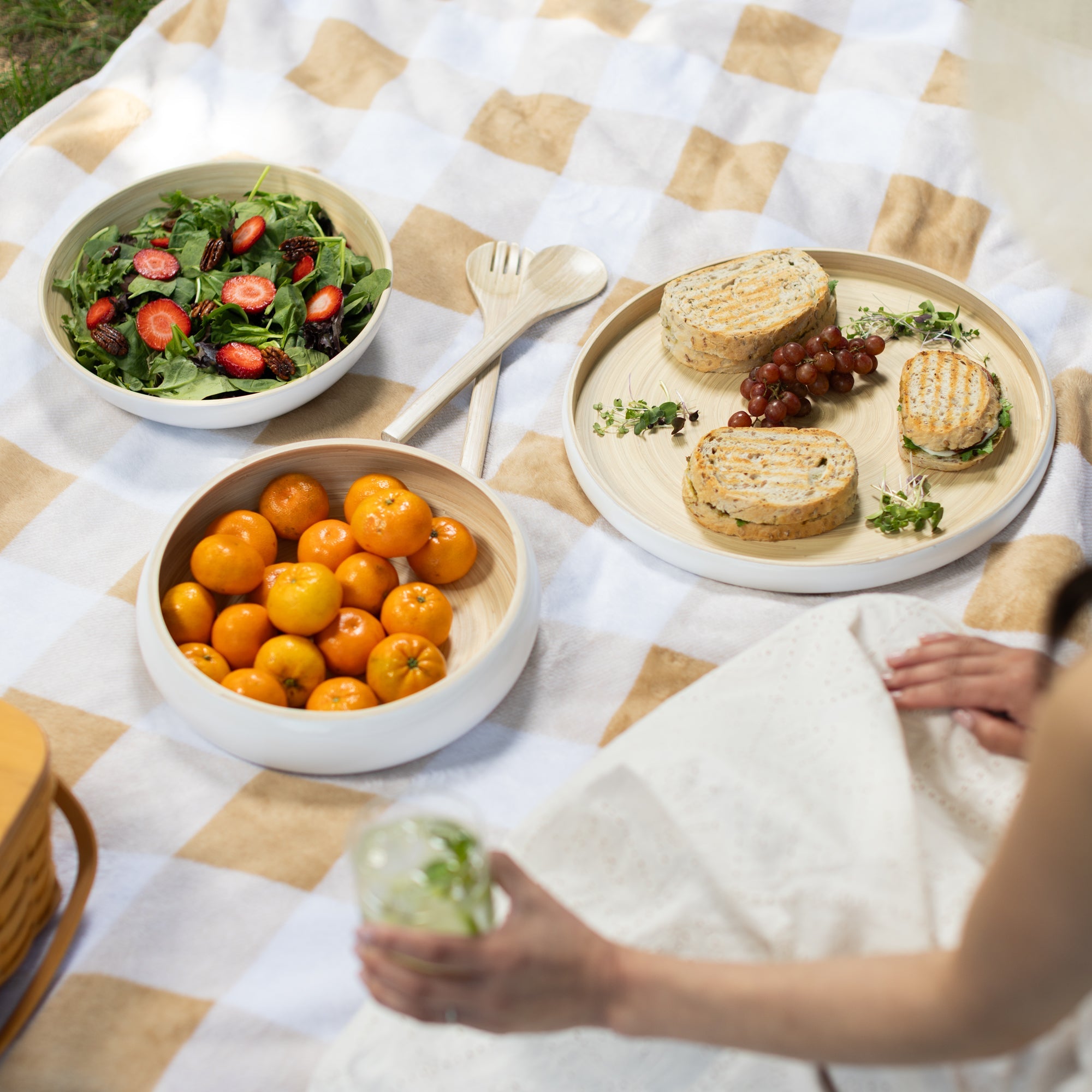 Lexa Bamboo Serving Tray, 16 Inch