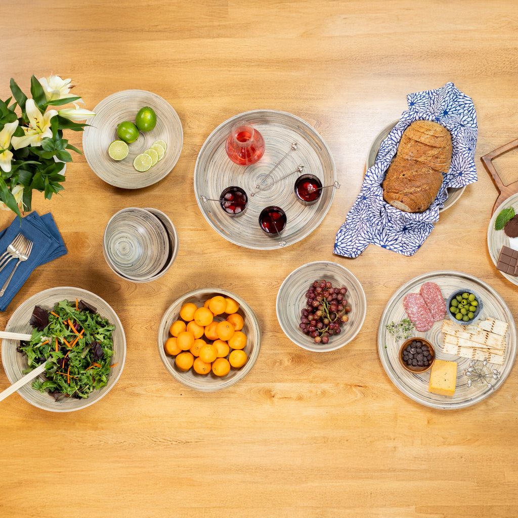 Lexa Bamboo 3-Piece Bowl Set, 12, 10, 8 Inch