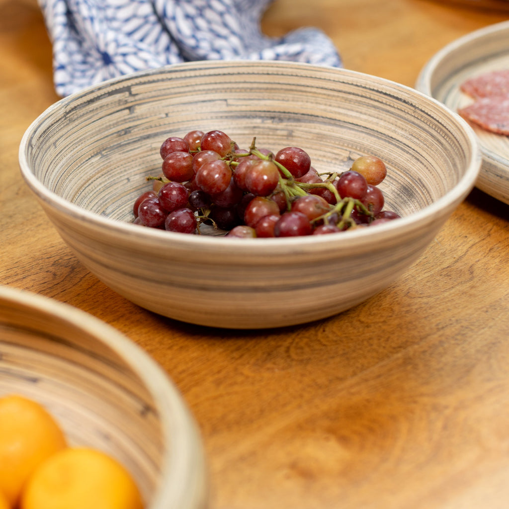 Lexa Bamboo 3-Piece Bowl Set, 12, 10, 8 Inch