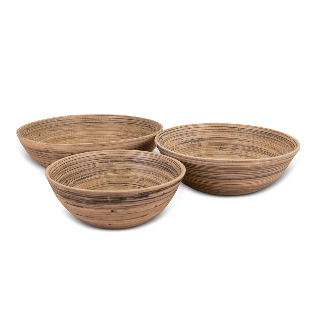 Lexa Bamboo 3-Piece Bowl Set, 12, 10, 8 Inch