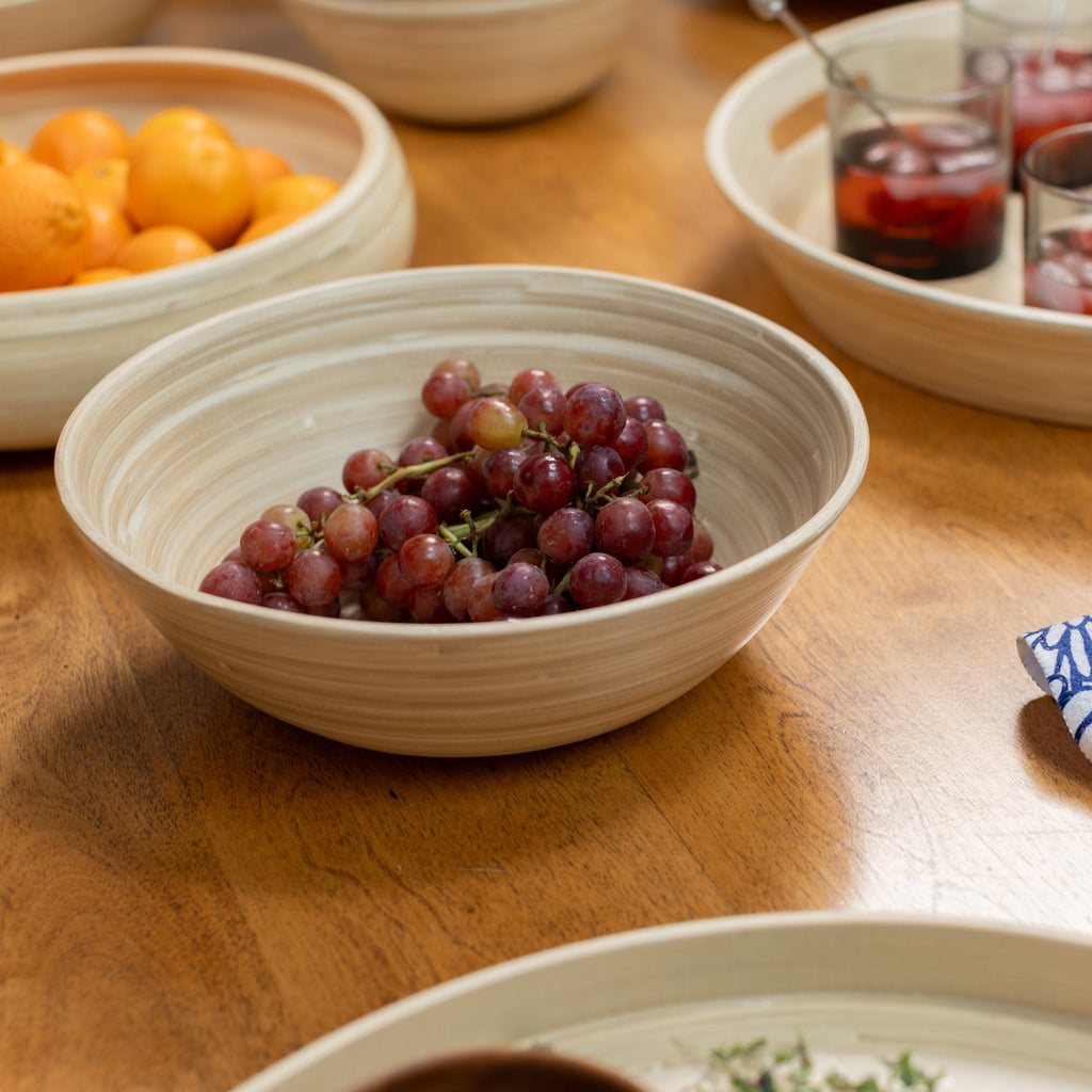 Lexa Bamboo 3-Piece Bowl Set, 12, 10, 8 Inch