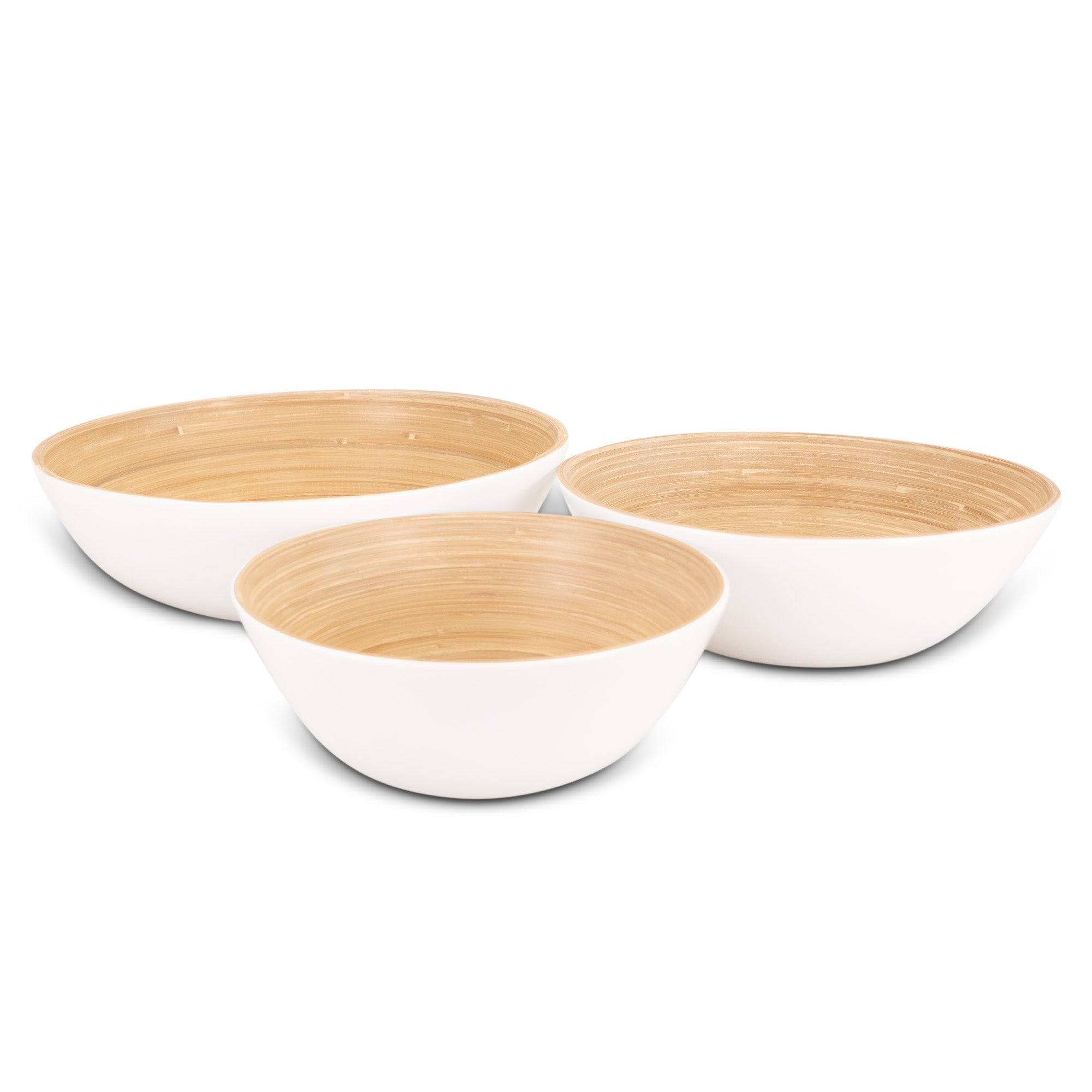 Lexa Bamboo 3-Piece Bowl Set, 12, 10, 8 Inch
