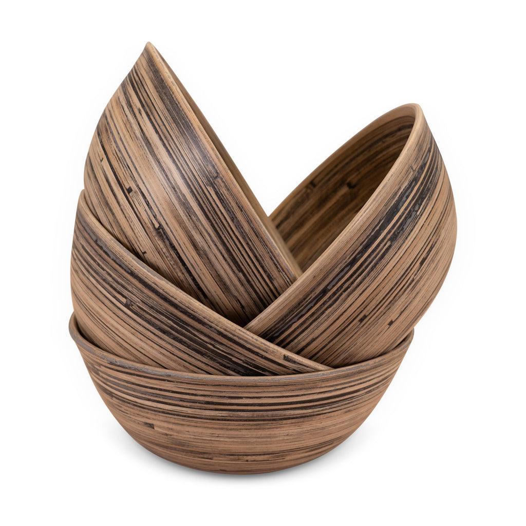 Lexa Bamboo Salad Bowl Set, 8 Inch