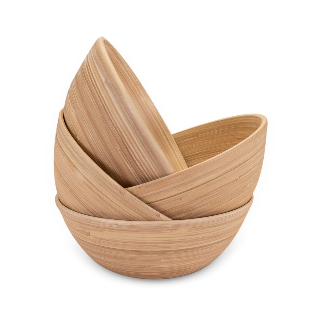 Lexa Bamboo Salad Bowl Set, 8 Inch
