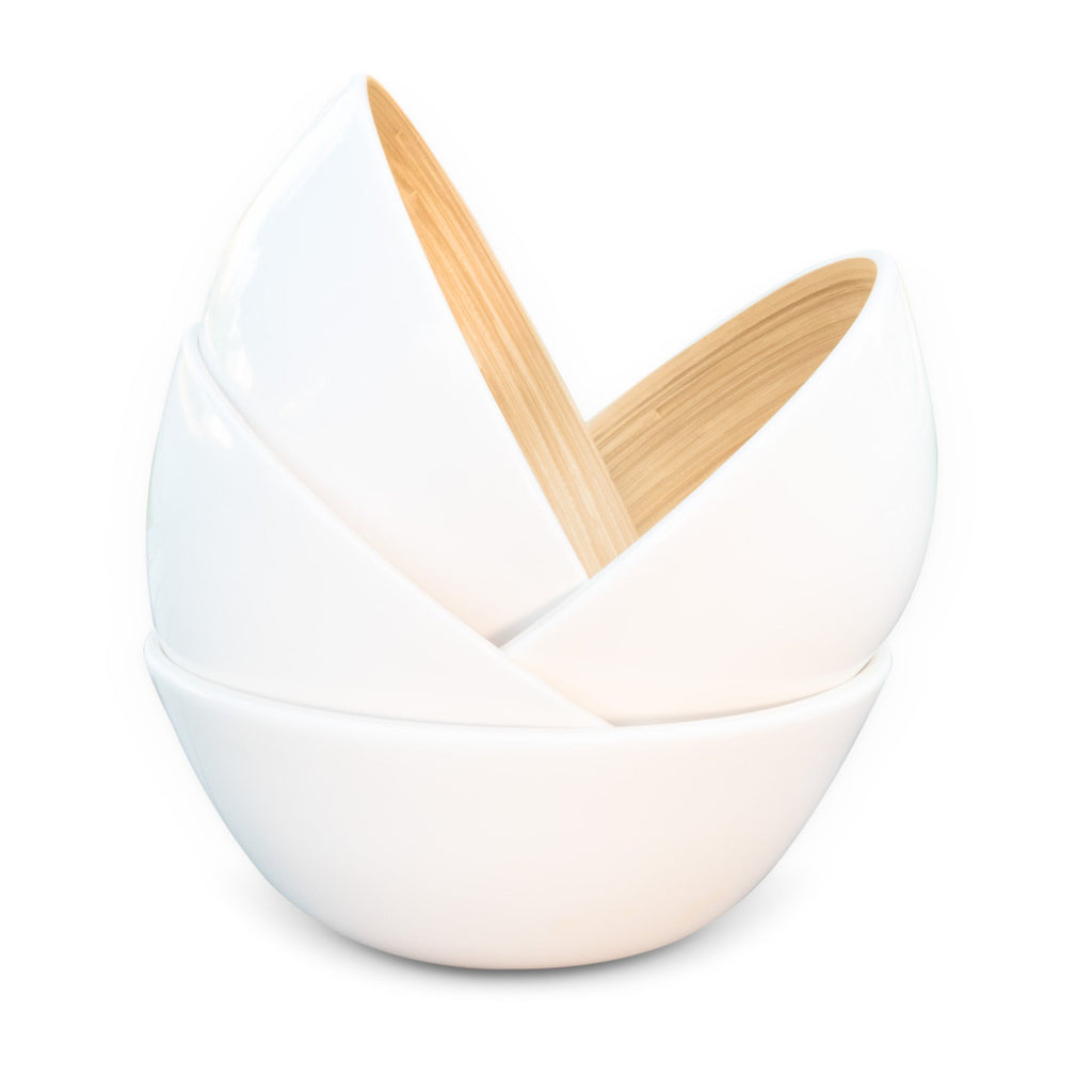 Lexa Bamboo Salad Bowl Set, 8 Inch